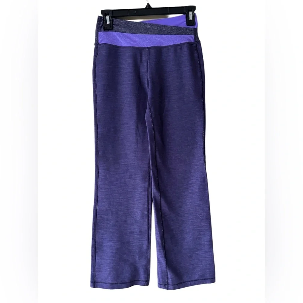 lululemon athletica Purple Wide Leg Pants with Crisscross Waistband